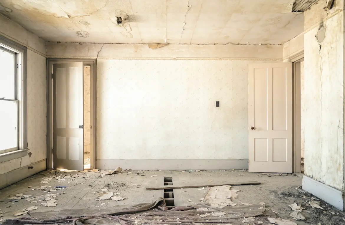 Waste disposal crew managing a cleanout project in Upper Grand Lagoon